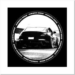 NISSAN 350Z Black 'N White 4 (Black Version) Posters and Art